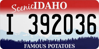 ID license plate I392036
