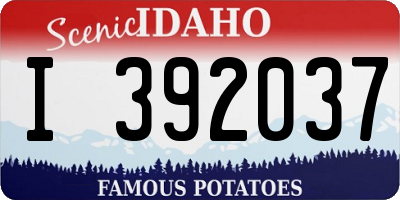 ID license plate I392037