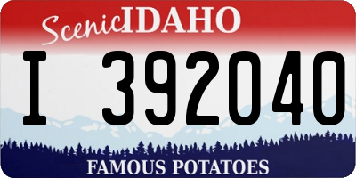 ID license plate I392040