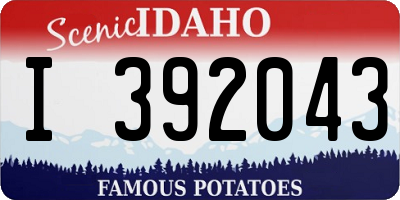 ID license plate I392043
