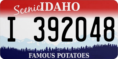 ID license plate I392048