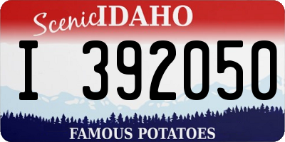 ID license plate I392050