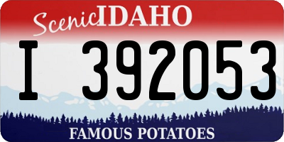 ID license plate I392053