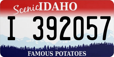 ID license plate I392057