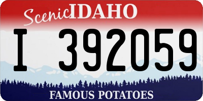 ID license plate I392059