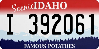 ID license plate I392061