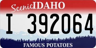 ID license plate I392064