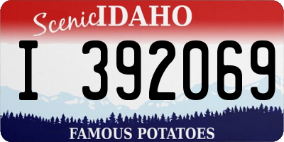ID license plate I392069