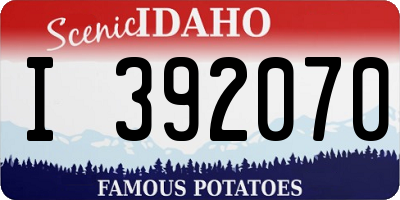 ID license plate I392070