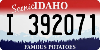 ID license plate I392071