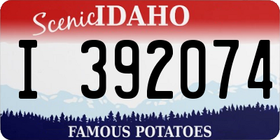 ID license plate I392074