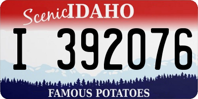 ID license plate I392076