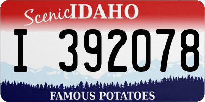 ID license plate I392078