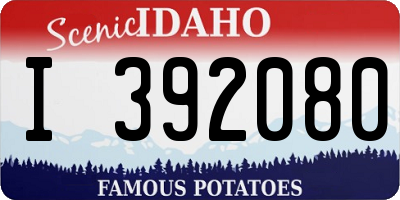 ID license plate I392080