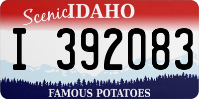 ID license plate I392083