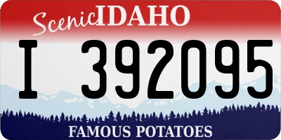 ID license plate I392095