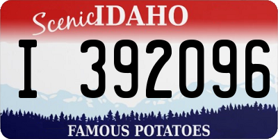 ID license plate I392096