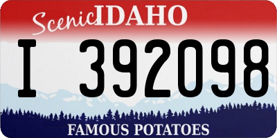 ID license plate I392098
