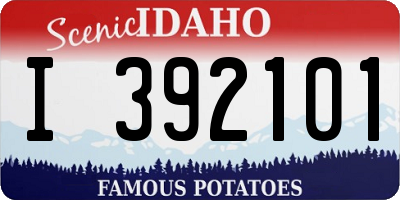 ID license plate I392101