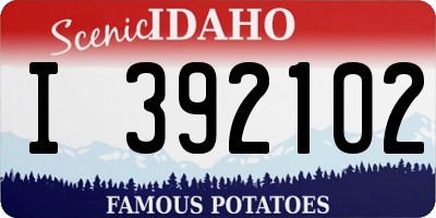 ID license plate I392102
