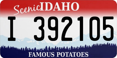 ID license plate I392105