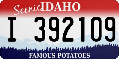 ID license plate I392109