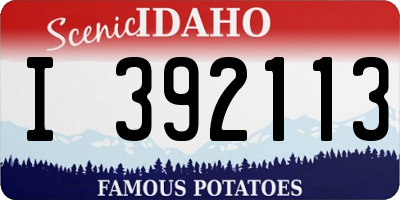 ID license plate I392113