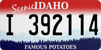ID license plate I392114