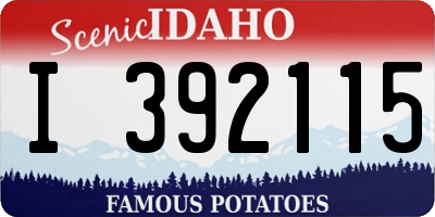 ID license plate I392115