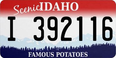 ID license plate I392116