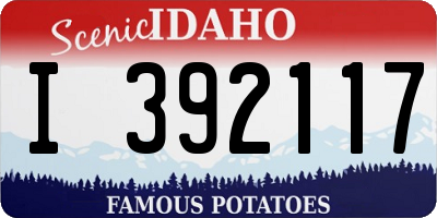 ID license plate I392117