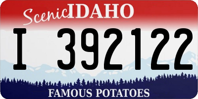 ID license plate I392122