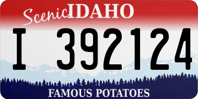 ID license plate I392124