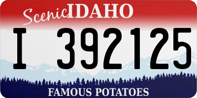 ID license plate I392125
