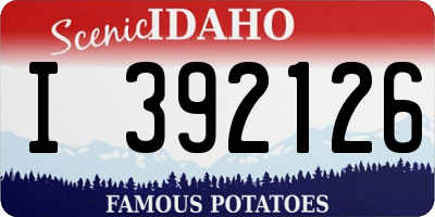 ID license plate I392126