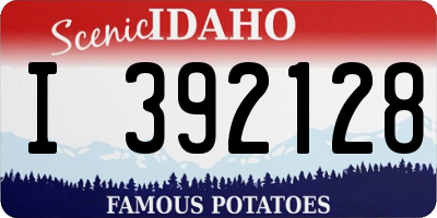 ID license plate I392128