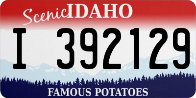 ID license plate I392129