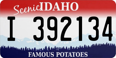ID license plate I392134