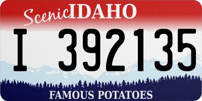 ID license plate I392135