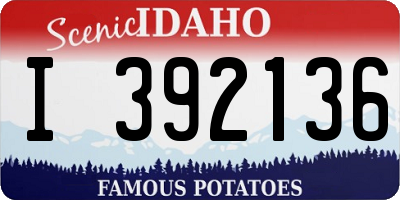 ID license plate I392136