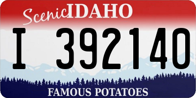 ID license plate I392140