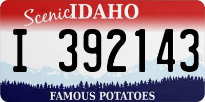 ID license plate I392143