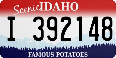 ID license plate I392148