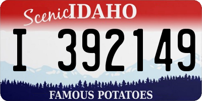ID license plate I392149