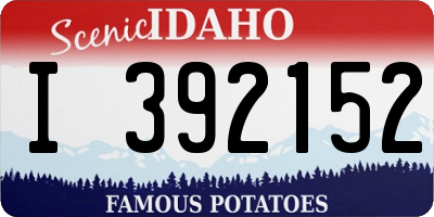 ID license plate I392152