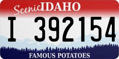 ID license plate I392154