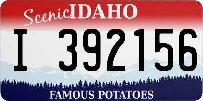 ID license plate I392156