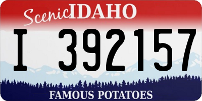 ID license plate I392157