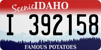ID license plate I392158