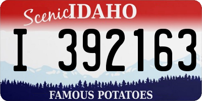 ID license plate I392163